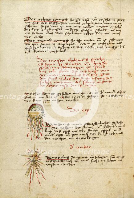 Comets, shortly after 1464. Creator: Unknown.