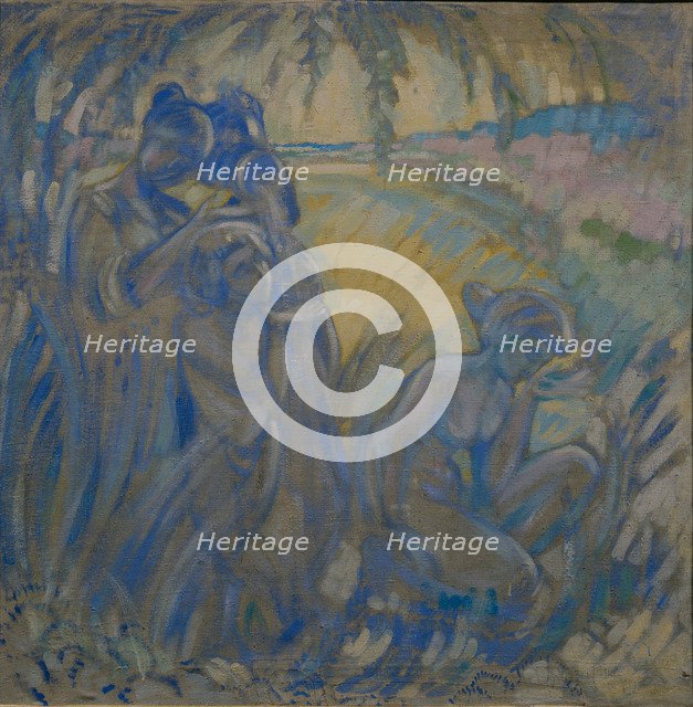 Bathers. Artist: Subbotin (Permyak), Pyotr Ivanovich (1886-1923)