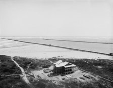 Panorama of Tampico River and the jetties from the lighthouse, between 1880 and 1897. Creator: William H. Jackson.