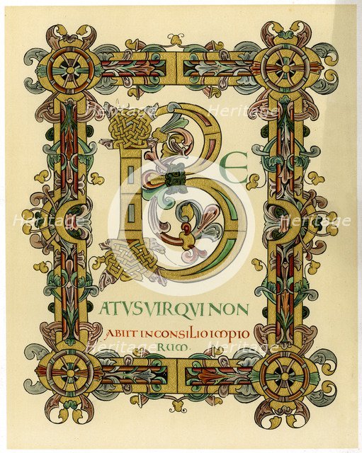 Initial letter 'B', 1012-1023. Artist: Unknown