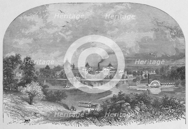 'Government Buildings on Ward's Island', 1883. Artist: Unknown.