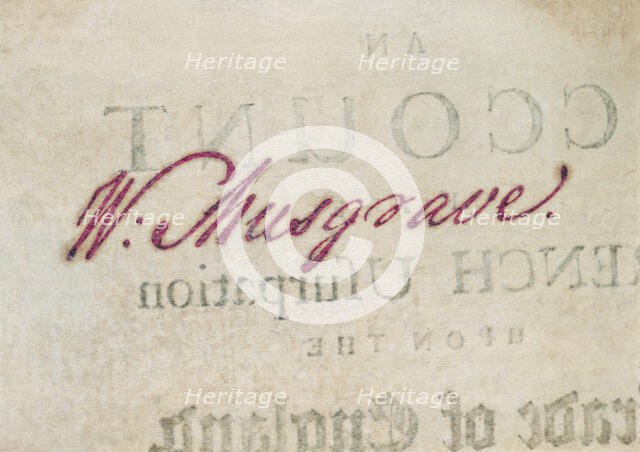 Collection stamp of Sir William Musgrave, late 18th century. Creator: Unknown.