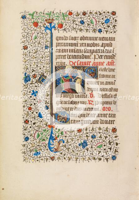 Saint Anne and the Virgin Mary as a Child; Book of Hours, about 1440-1450. Creator: Workshop of the Bedford Master.