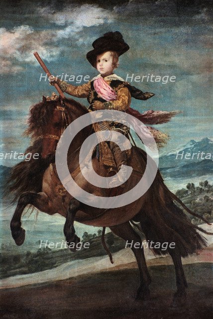 'Prince Baltasar Carlos on Horseback,' 1635-36.  Creator: Diego Velasquez.