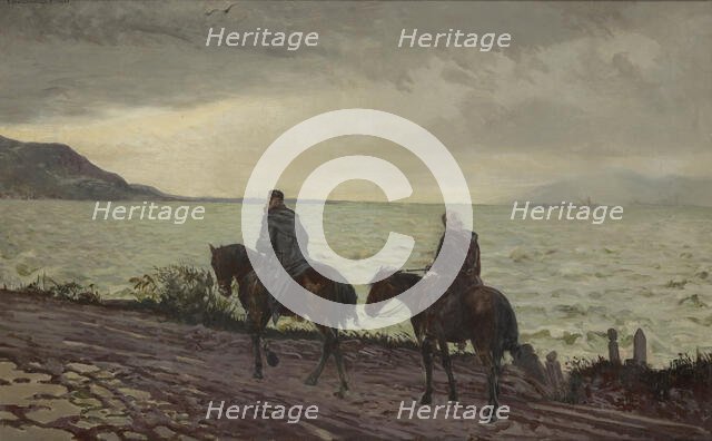 Don Quixote and Sancho Panza, between 1895-1900. Creator: Jacek Malczewski.