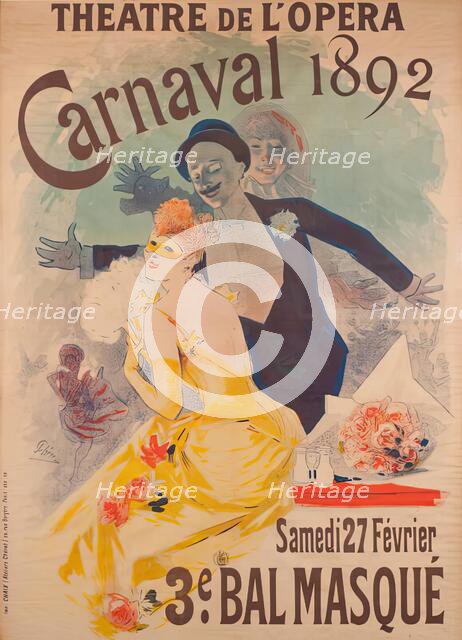 Theatre De L'opera "Carnival 1892 Samedi 27 Fevrier 3e Bal Masque, 1892. Creator: Jules Cheret.