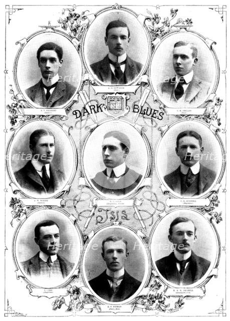 The Oxford and Cambridge Boat-Race: the Oxford Crew, 1898. Creator: Carl Hentschel.