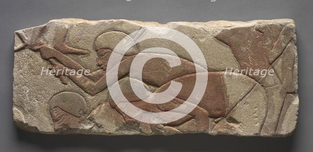 Talatat: Men Hoeing the Earth, c. 1353-1347 BC. Creator: Unknown.