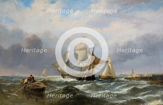 Vessels off the Dutch Coast, 1829-1860. Creator: Clarkson Stanfield.