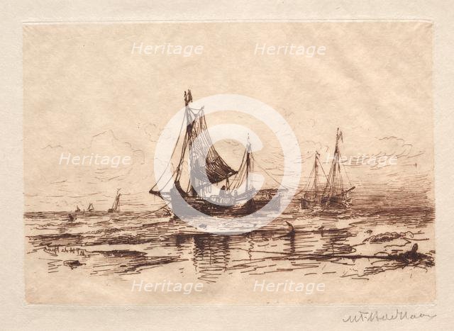 Fishing Boats on the Beach at Scheveningen. Creator: Maurits Frederik Hendrik De Haas (American, 1832-1895).