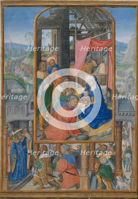Manuscript Illumination with Adoration of the Magi, ca. 1515-25. Creator: Gerard Horenbout.