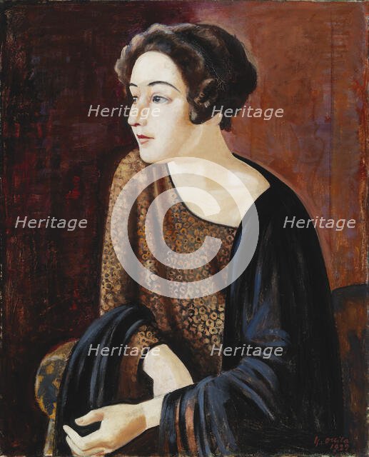 Portrait of The Poet Elina Vaara, 1929. Creator: Yrjö Aleksander Ollila.