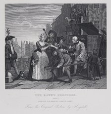 The Rake's Progress: 'Arrested for Debt', 1732-1735. Creator: William Hogarth.
