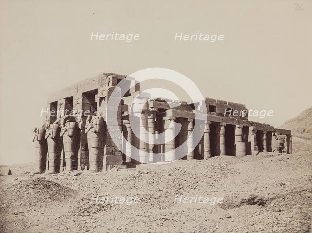 Remains of the Hypostyle Hall of the Ramesseum. Luxor, Wes, 19th century. Creator: Anon.