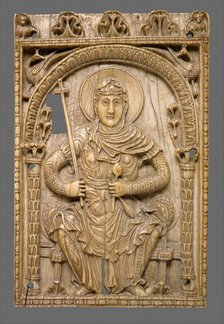 Plaque with the Virgin Mary as a Personification of the Church, Carolingian, ca. 800-825. Creator: Unknown.