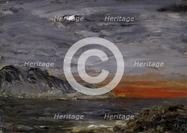 Sunset, 1892. Creator: August Strindberg.