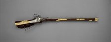 Wheellock Rifle, German, Schwäbisch Gmünd, ca. 1680-90. Creator: Johann Michael Maucher.