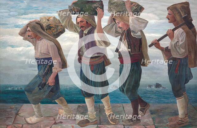 The stone bearers of Ragusa, 1898. Creator: Karl Mediz.