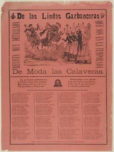 The Lovely Garbanzo-Sellers as Calaveras, 1880–1913. Creator: José Guadalupe Posada.