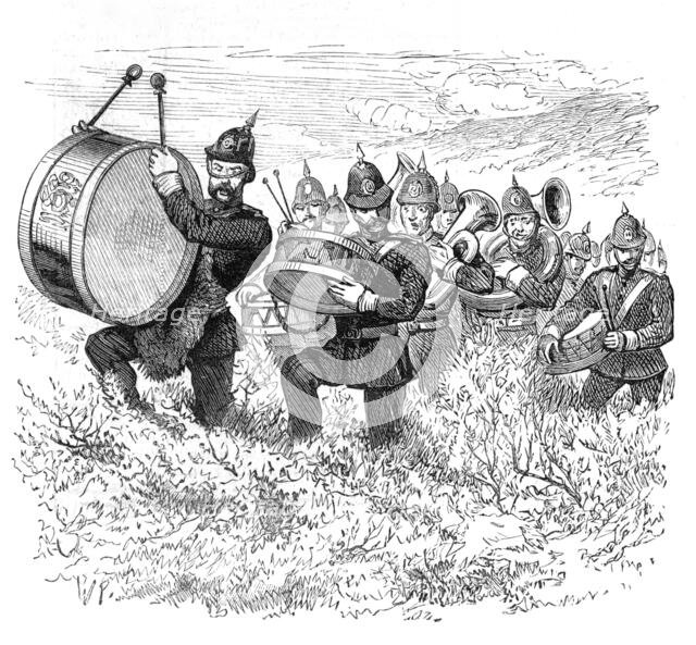 Sketches at the Brighton Theatre of War: "The Band of Hope", 1880. Creator: Unknown.