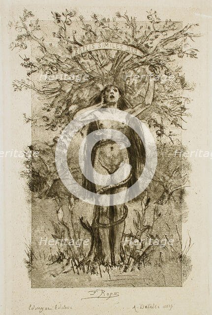 À coeur perdu, 1888. Creator: Félicien Rops.