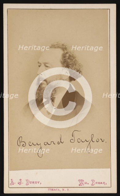 Portrait of Bayard Taylor (1825-1878), Before 1878. Creator: Purdy & Frear.