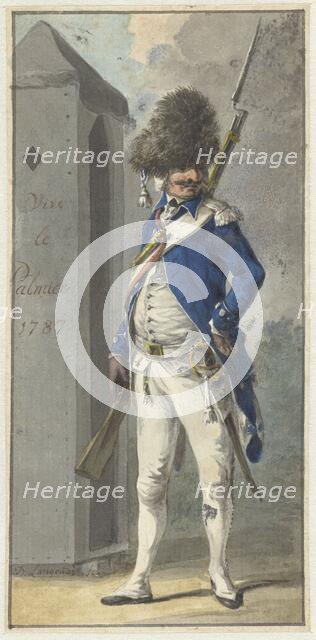 Uniform of the Rotterdam Society of Arms Trade of Palmboom, 1787. Creator: Dirk Langendijk.