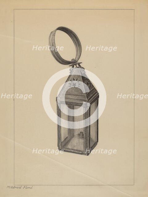 Lantern, c. 1937. Creator: Mildred Ford.