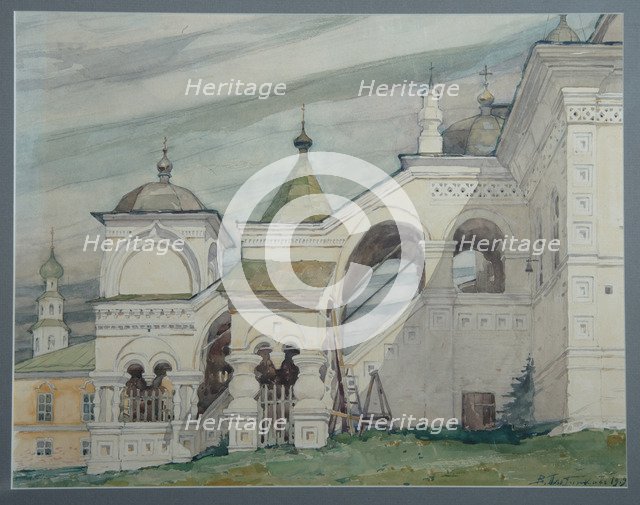 The Trinity Church in Solikamsk, 1909. Artist: Plotnikov, Vladimir Alexandrovich (1866-1917)