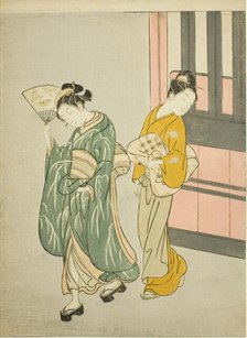 Clearing Breeze from a Fan (Ogi no seiran), from the series "Eight Views of the...", c. 1766. Creator: Suzuki Harunobu.