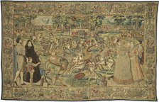 Tournament (Carrousel des chevaliers bretons et irlandais à Bayonne), from the Valois Tapestries, ca Creator: Master MGP, Brussels (active 1570s).