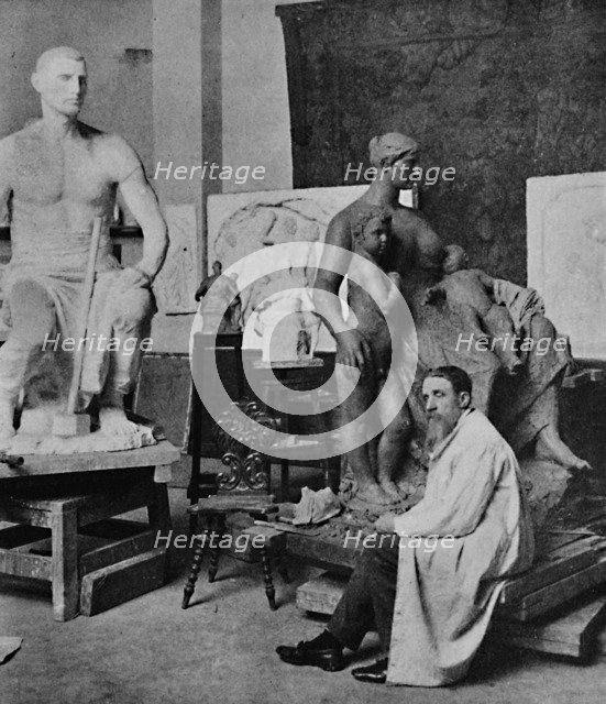 'Constantin Meunier in his Studio', 1905. Artist: M Duyk.