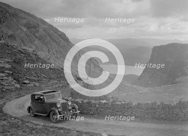 Crossley of Miss VJM Stephenson competing in the RSAC Scottish Rally, 1936 Artist: Bill Brunell.