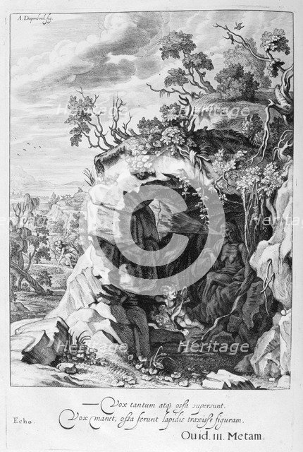 The nymph Echo changed into sound, 1655. Creator: Unknown.
