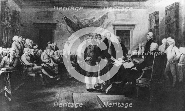 'Signing the Declaration of Independence, 28th June 1776', c1817.  Artist: John Trumbull