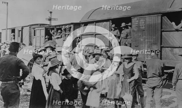 U.S. troops in France, 1917 or 1918. Creator: Bain News Service.