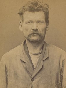 Morvan. Félicien. 45 ans, né le 8/6/49 à Kerity (Côte du Nord). Menuisier. Anarchiste. 2/7..., 1894. Creator: Alphonse Bertillon.