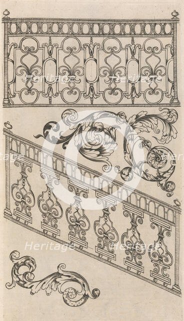 Diverses Pieces de Serruriers, page 16 (recto), ca. 1663. Creator: Jean Berain.