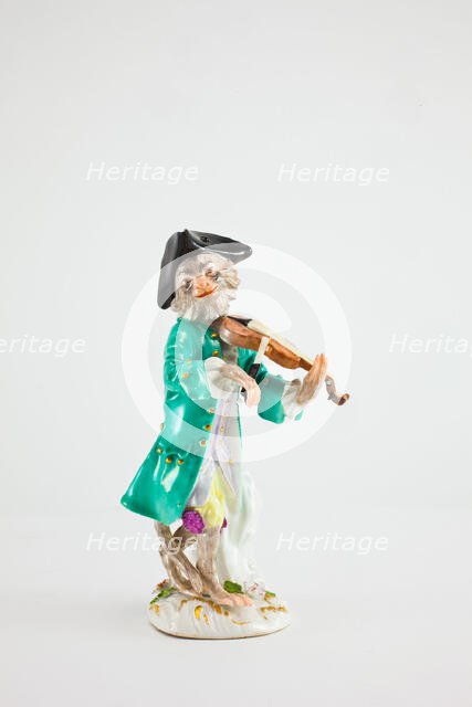 Violinist for the Monkey Band, Meissen, c. 1765. Creators: Meissen Porcelain, Johann Joachim Kaendler.