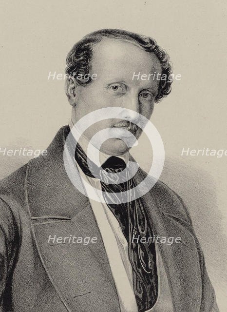 Portrait of the composer Hans Christian Lumbye (1810-1874), c. 1850. Creator: Anonymous.