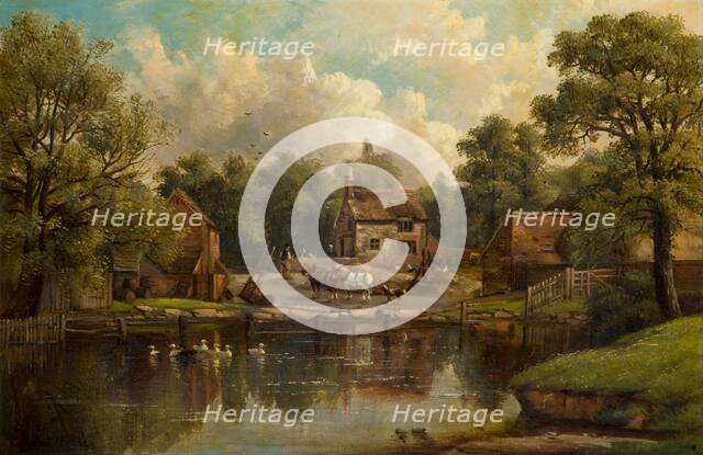 Farm in Wood Lane, Handsworth, 1850-1908.  Creator: John Joseph Hughes.