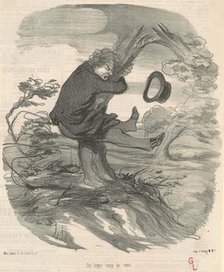 Un léger coup de vent, 19th century. Creator: Honore Daumier.