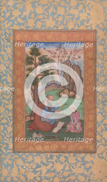 Young Prince and Mentor Sitting in Landscape, ca. 1600. Creator: Unknown.