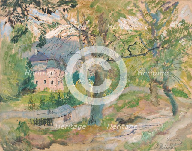 Manor house in Krasnany, 1921. Creator: Oldrich Blazicek.