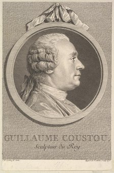Portrait of Guillaume Coustou, 1770. Creator: Augustin de Saint-Aubin.