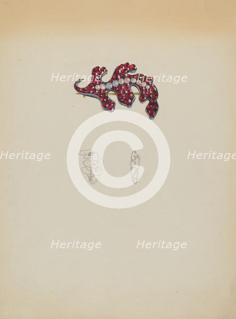 Brooch, c. 1937. Creator: Isidore Steinberg.