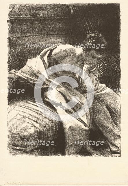 Study of a Seated Man, 1895. Creator: John Singer Sargent.