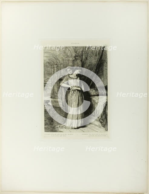 If I Do Die Before Thee, plate eight from Othello, 1844. Creator: Theodore Chasseriau.