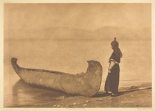 On the Shore of the Lake - Kutenai, 1910. Creator: Edward Sheriff Curtis.