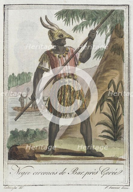 Costumes de Différents Pays, 'Negre Circoncis de Bar, Près Gorée', c1797. Creators: Jacques Grasset de Saint-Sauveur, LF Labrousse.